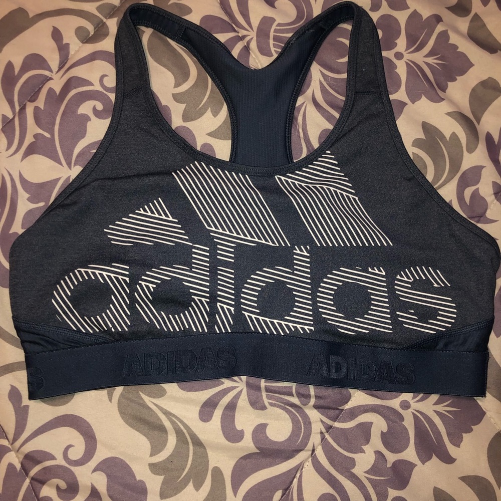 NWOT Adidas Blue Sports Bra, L